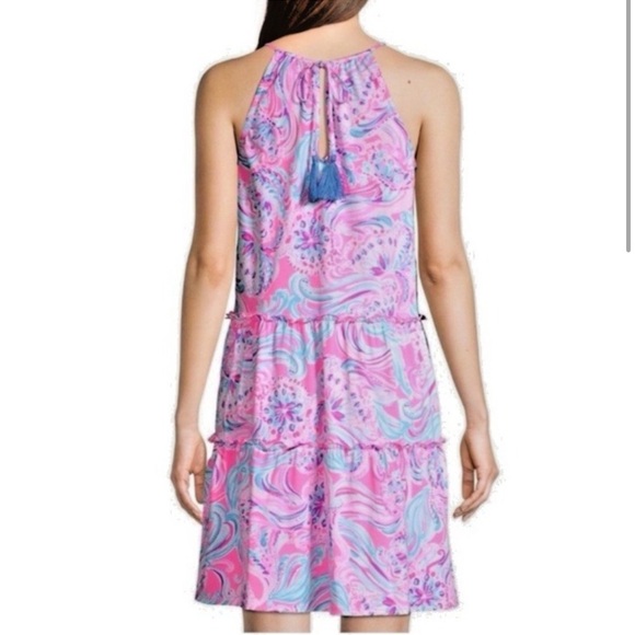 Lilly Pulitzer Pink and Blue Midi Dress - Picture 2 of 5